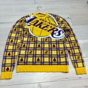 [Los Angeles Lakers] yellow, purple ugly sweater size s
